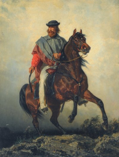 Garibaldi (Garibaldi te paard) door Filippo Palizzi